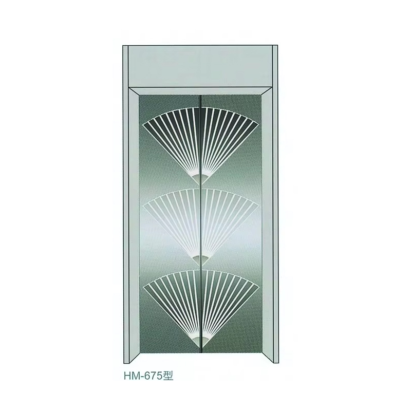 VTSP204 Sistem Pintu Lif Berkualiti Tinggi Panel Pintu Manual Kaca Bercat Keluli Tahan Karat