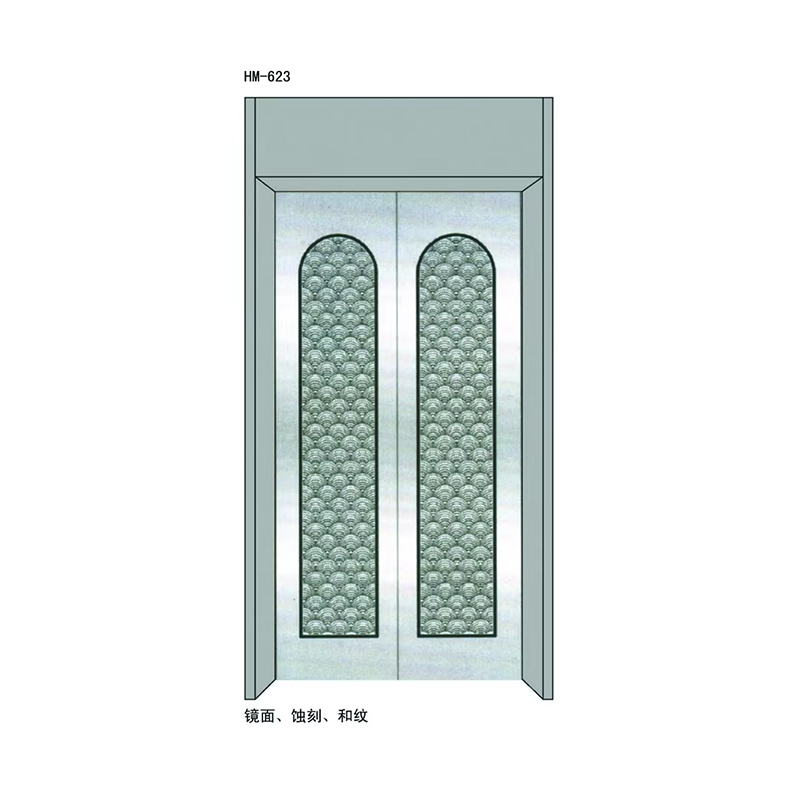 VTSP204 Sistem Pintu Lif Berkualiti Tinggi Panel Pintu Manual Kaca Bercat Keluli Tahan Karat