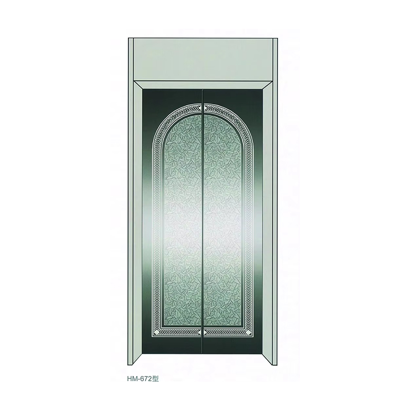 VTSP204 Sistem Pintu Lif Berkualiti Tinggi Panel Pintu Manual Kaca Bercat Keluli Tahan Karat