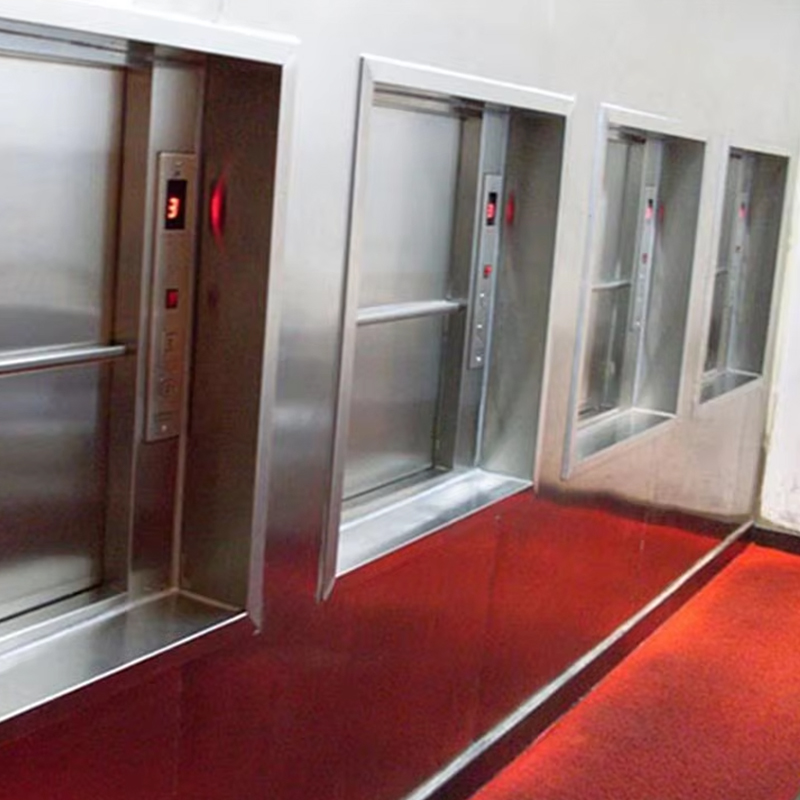 VTEF108 Lif Dumbwaiter AC Tanpa Gear Elektrik dengan Lantai PVC untuk Perkhidmatan Dapur Restoran dan Hotel