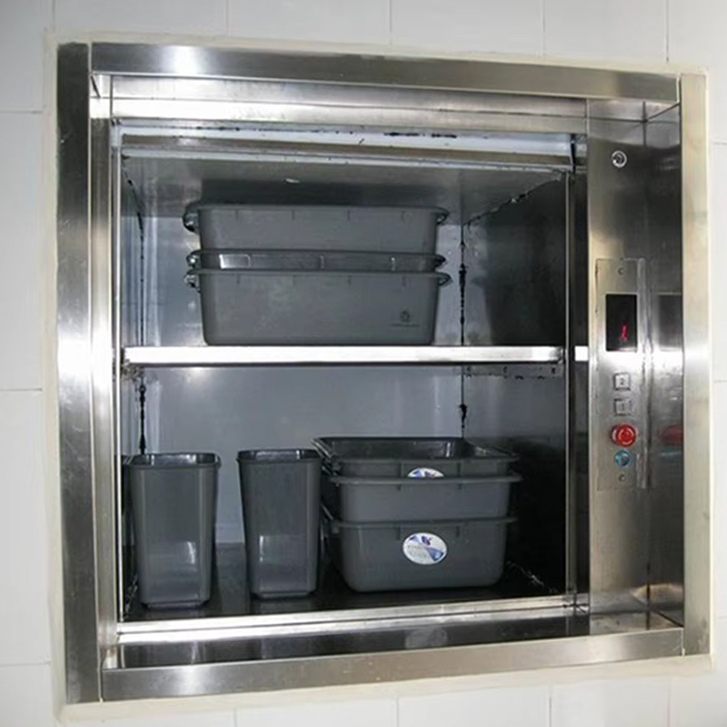 VTEF108 Lif Dumbwaiter AC Tanpa Gear Elektrik dengan Lantai PVC untuk Perkhidmatan Dapur Restoran dan Hotel