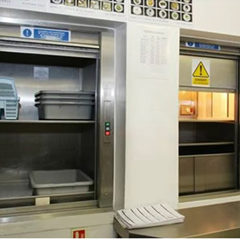 VTEF108 Lif Dumbwaiter AC Tanpa Gear Elektrik dengan Lantai PVC untuk Perkhidmatan Dapur Restoran dan Hotel